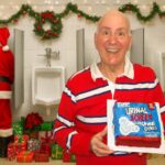 Urinal Cake photo for my 2025 holiday card.