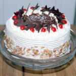 This Christmas Night Gateau is similar to a Black Forest Cake, but filled with cranberries instead of cherries.